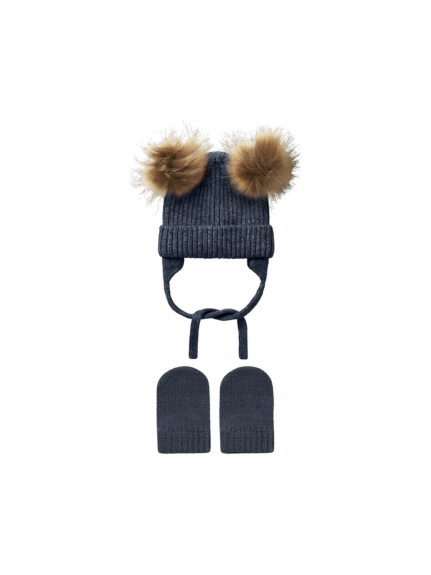 NAME IT | Baby Set Mütze - Haube mit Fäustlingen NBMORA | 